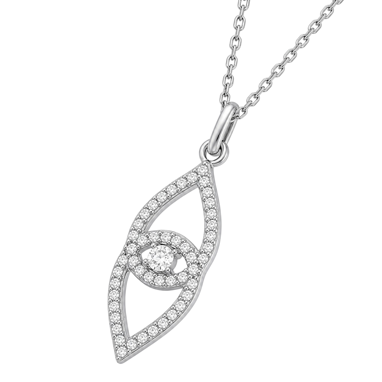 Collier Élégance Argent 925 Rhodié & Zirconiums