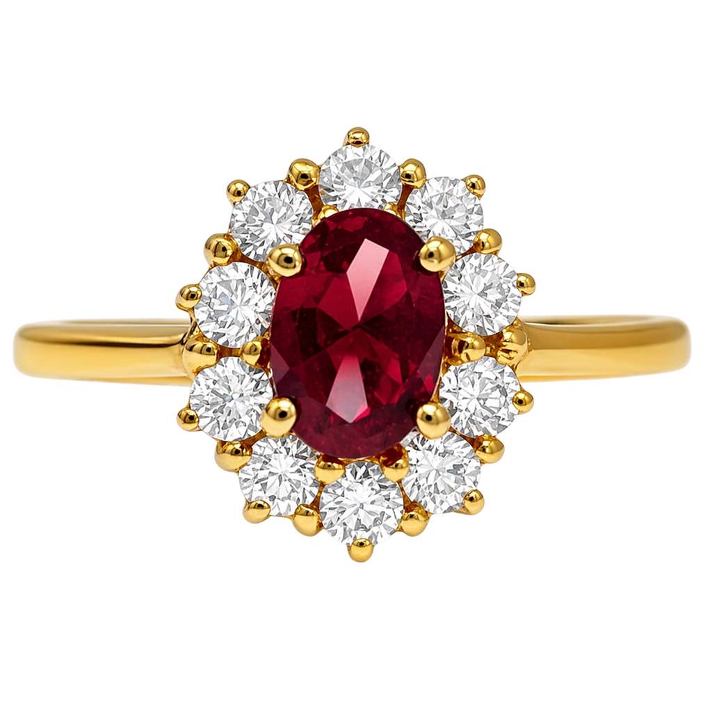 Bague Éclat Rubis – Plaqué Or 18 Carats