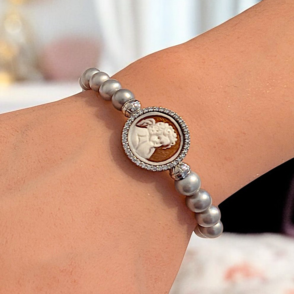 Bracelet Ange – Argent 925 Rhodié & Perles Grises