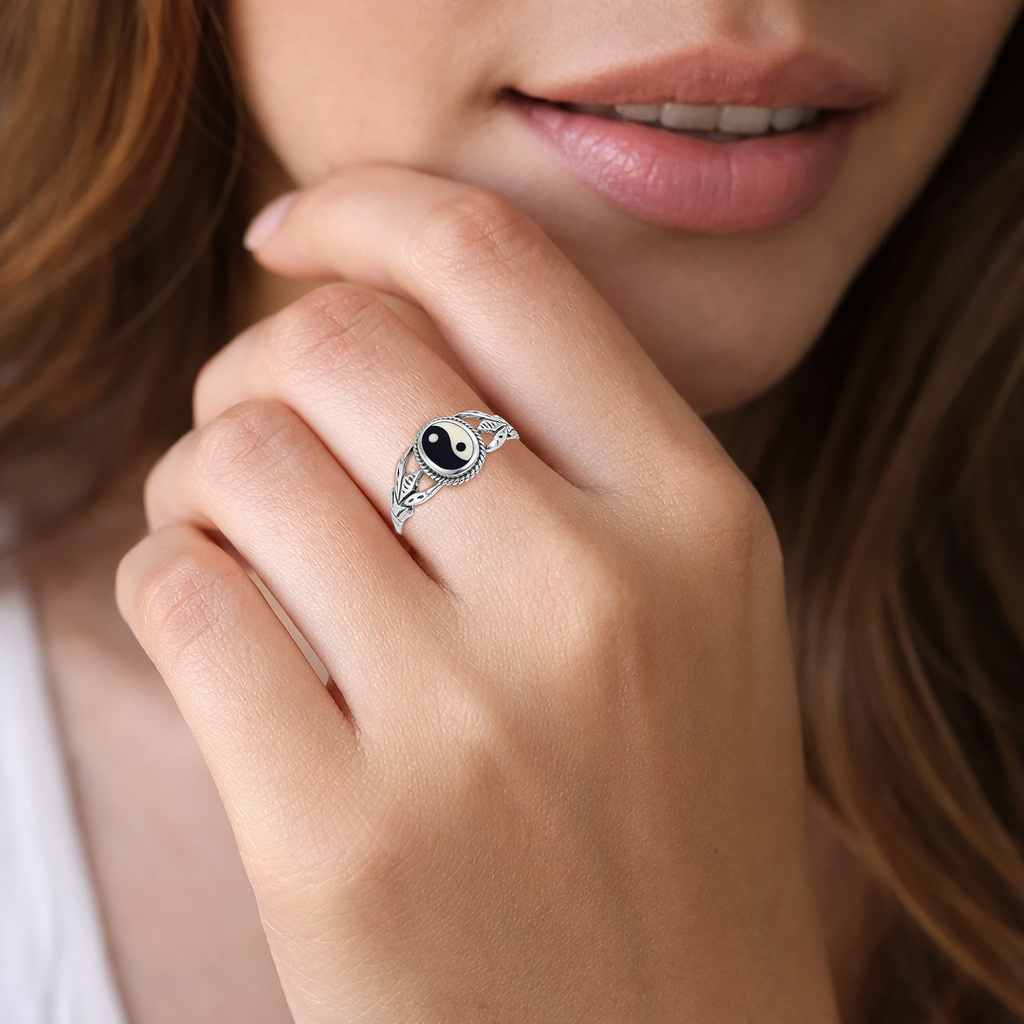 Bague Yin Yang en Argent 925