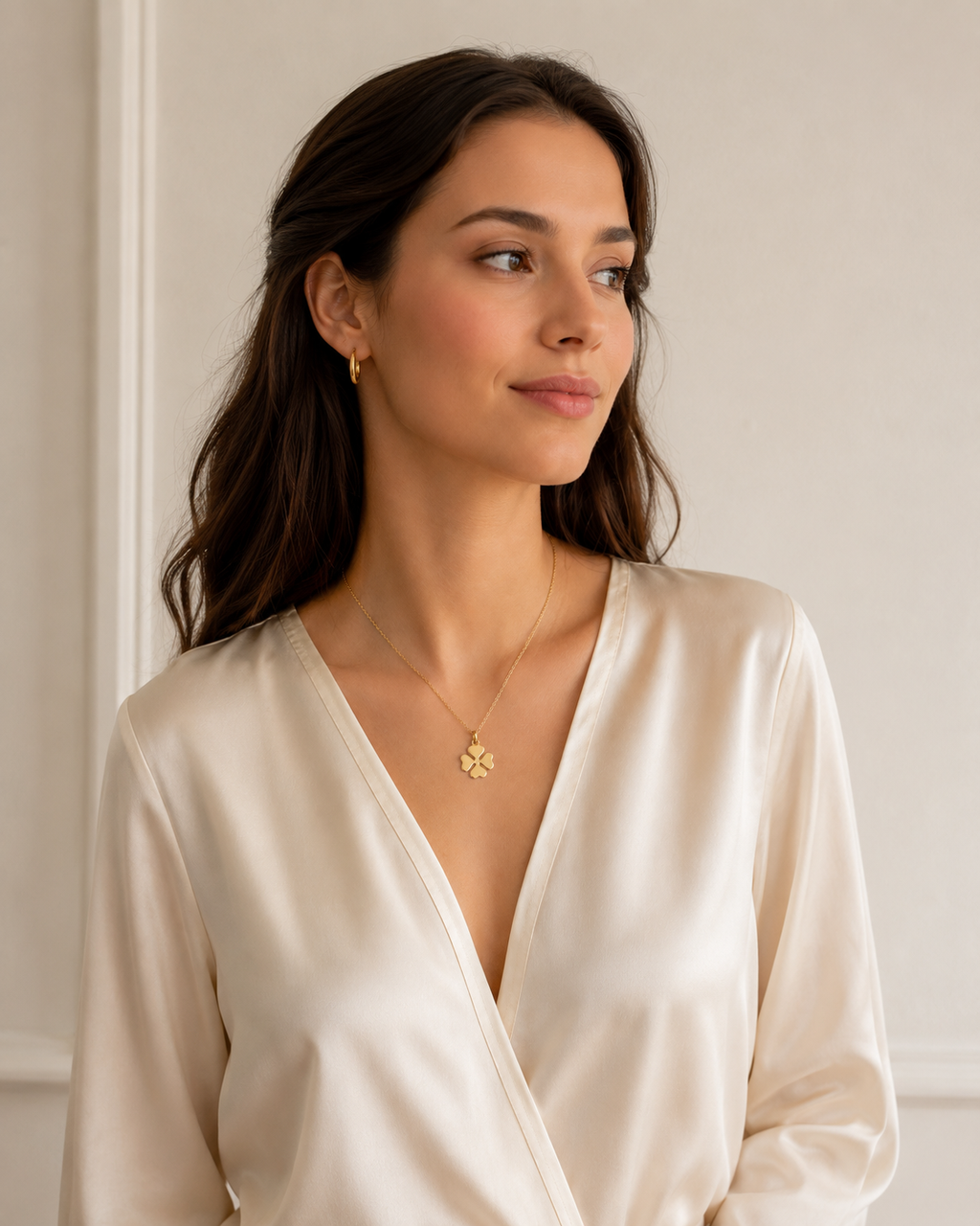 Collier Trèfle Plaqué Or Jaune 18 Carats – Orinae