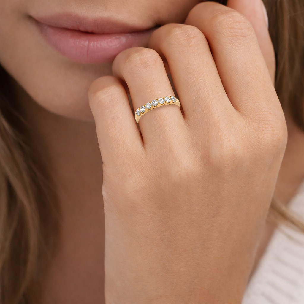 Bague Zirconia Élégance – Plaqué Or 18 Carats & Zirconiums 3 mm
