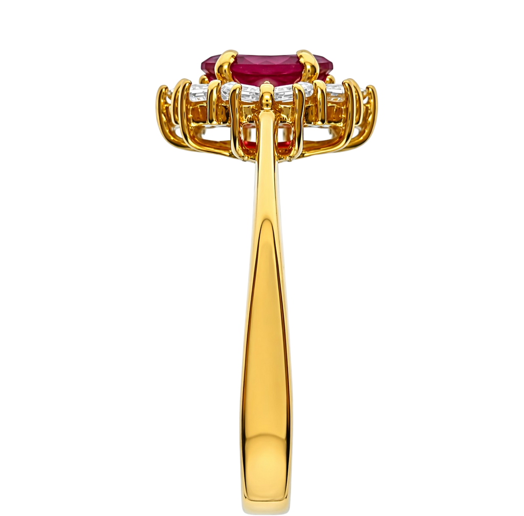 Bague Éclat Rubis – Plaqué Or 18 Carats
