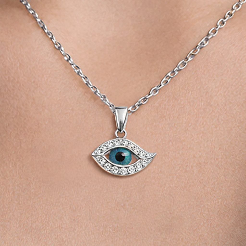Collier Œil Protecteur – Argent 925 Rhodié
