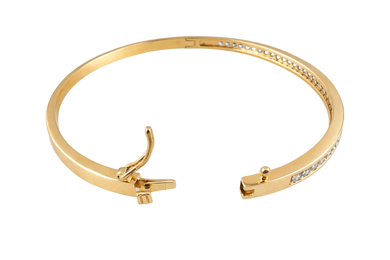 Bracelet Jonc Luxuria – Plaqué Or 18 Carats & Zirconium