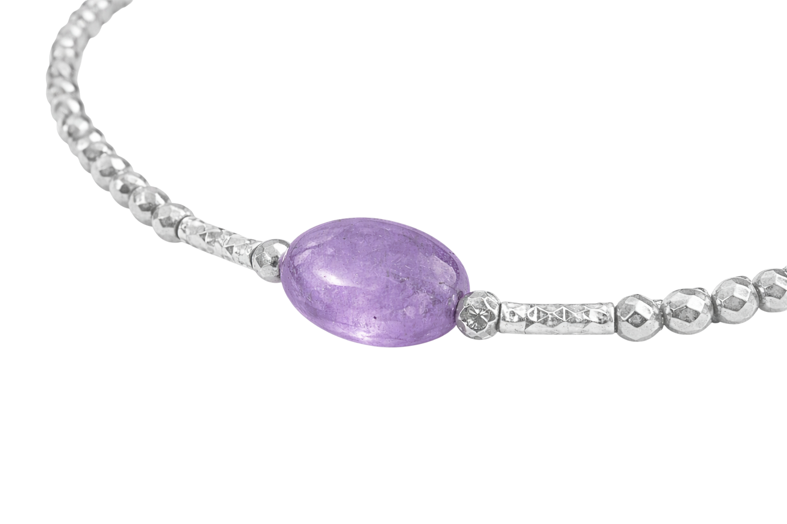 Bracelet en Argent 925 Rhodié & Améthyste