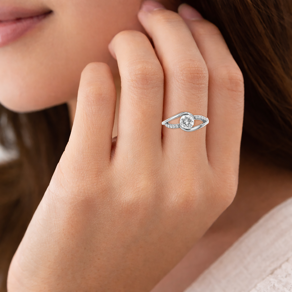 Bague Éclat – Argent 925 Rhodié & Zirconium