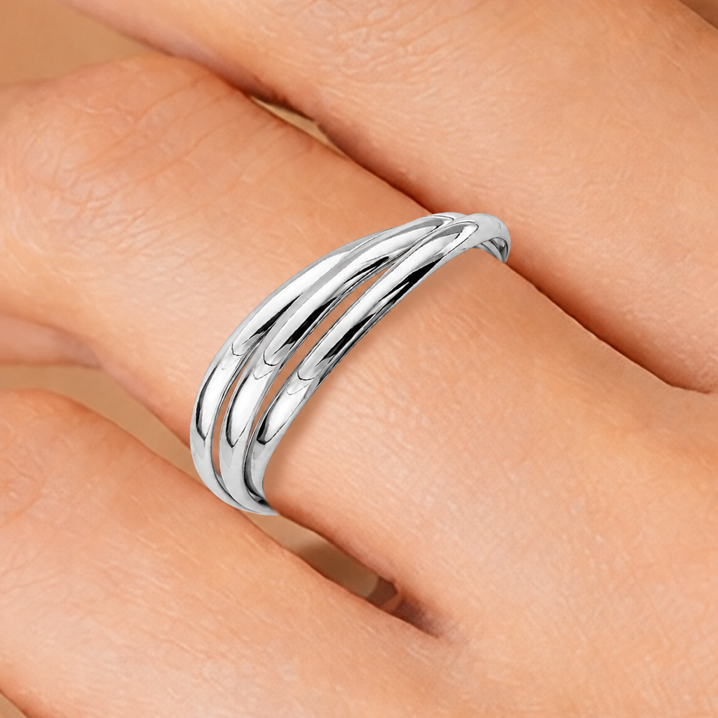 Bague 3 Anneaux Croisés en Argent 925 – Minimaliste & Élégante