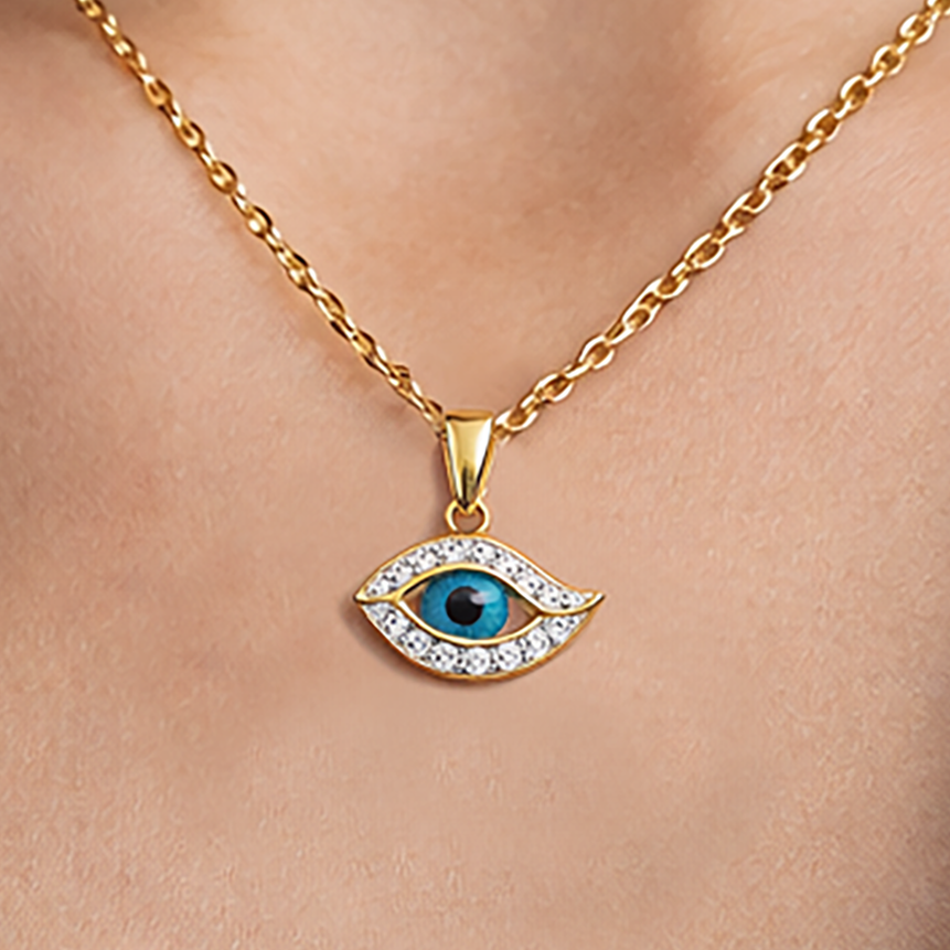 Collier Œil Protecteur – Plaqué Or 18 Carats
