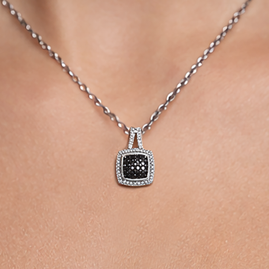 Collier Argent 925 Rhodié & Zirconium – Élégance Intemporelle