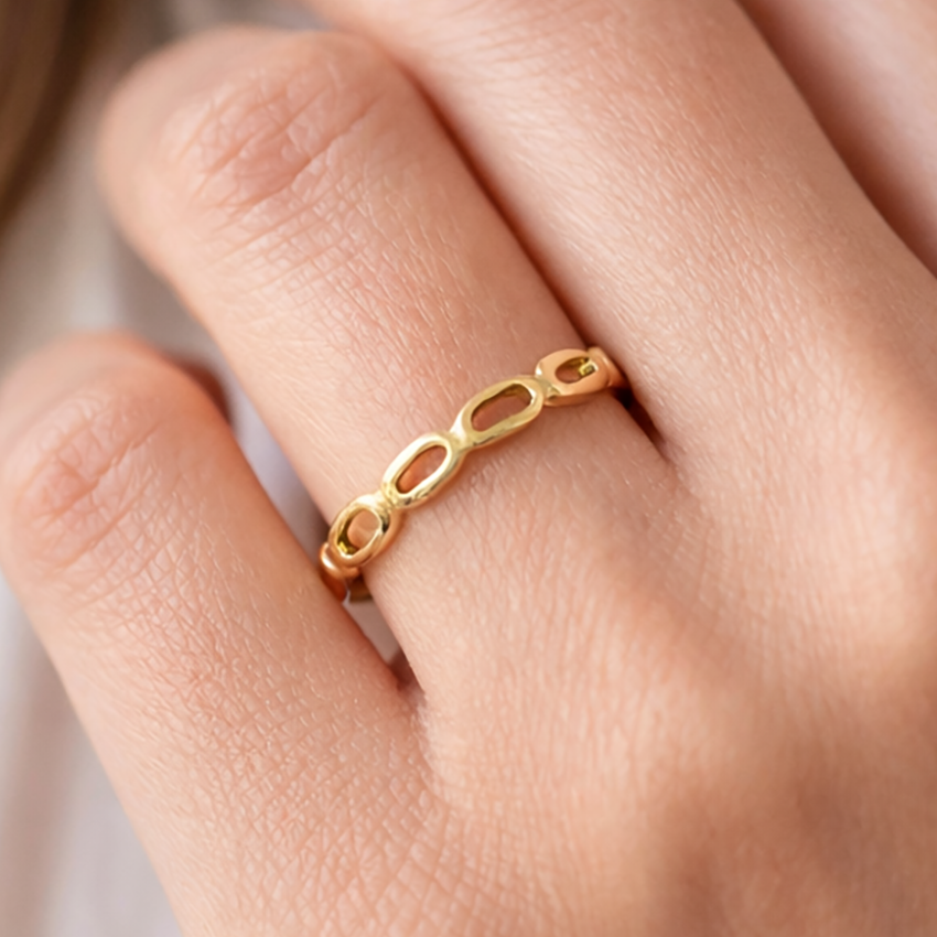 Bague ajourée Orinae – Plaqué Or 18 carats