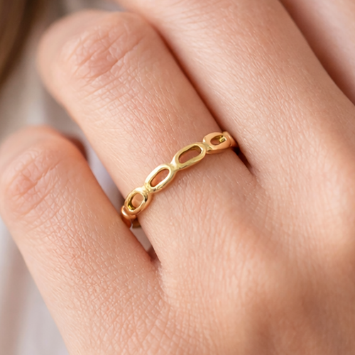 Bague ajourée Orinae – Plaqué Or 18 carats