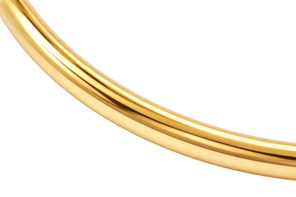 Bracelet Jonc Plaqué Or 18 Carats – Épaisseur 3 mm