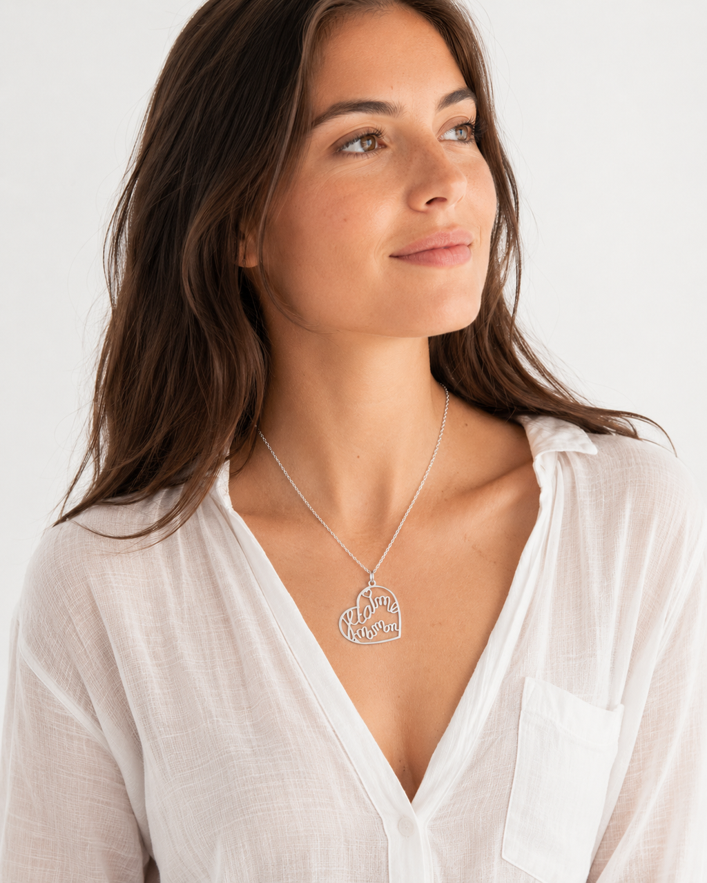Collier Cœur "Je t'aime Maman" en Argent 925
