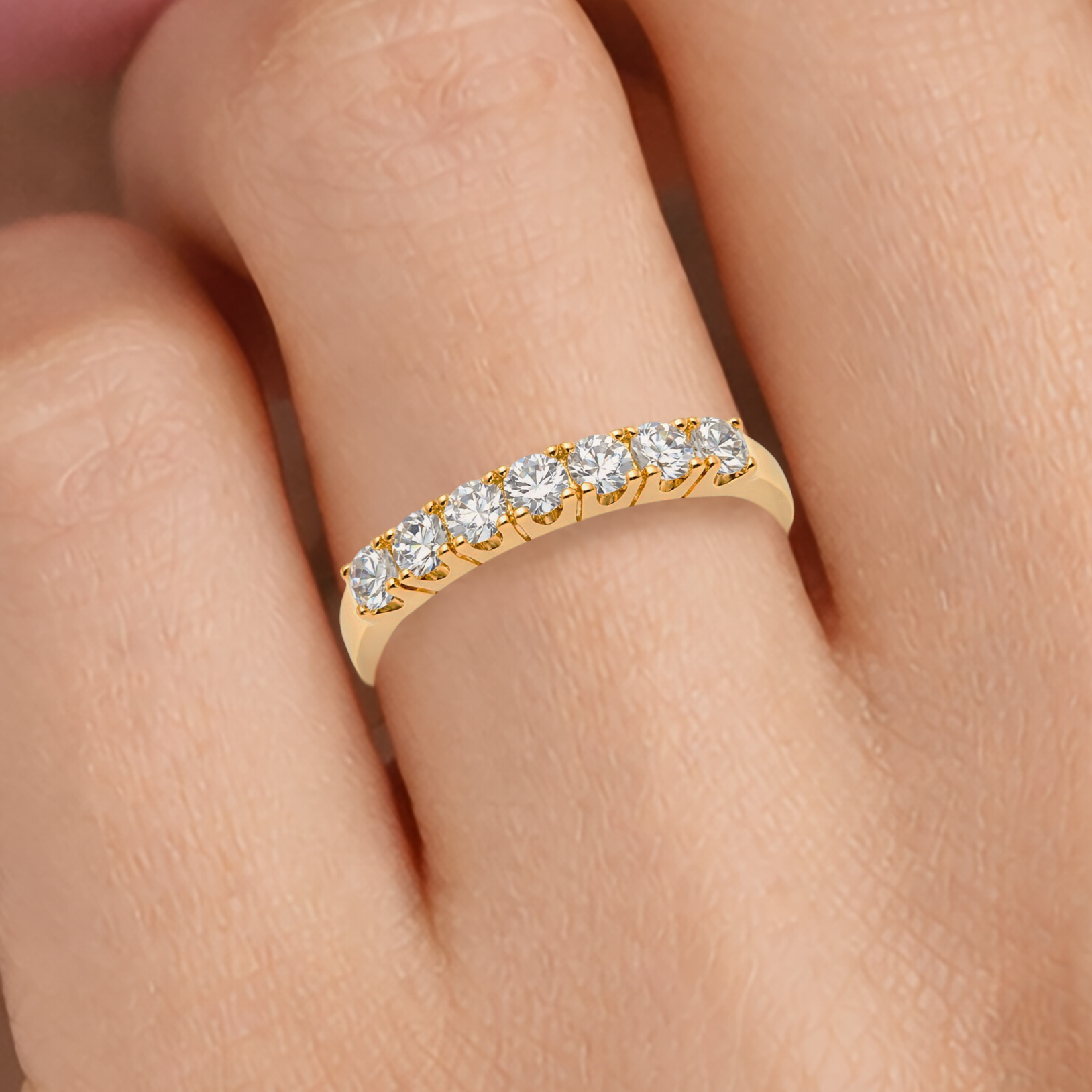 Bague Zirconia Élégance – Plaqué Or 18 Carats & Zirconiums 3 mm