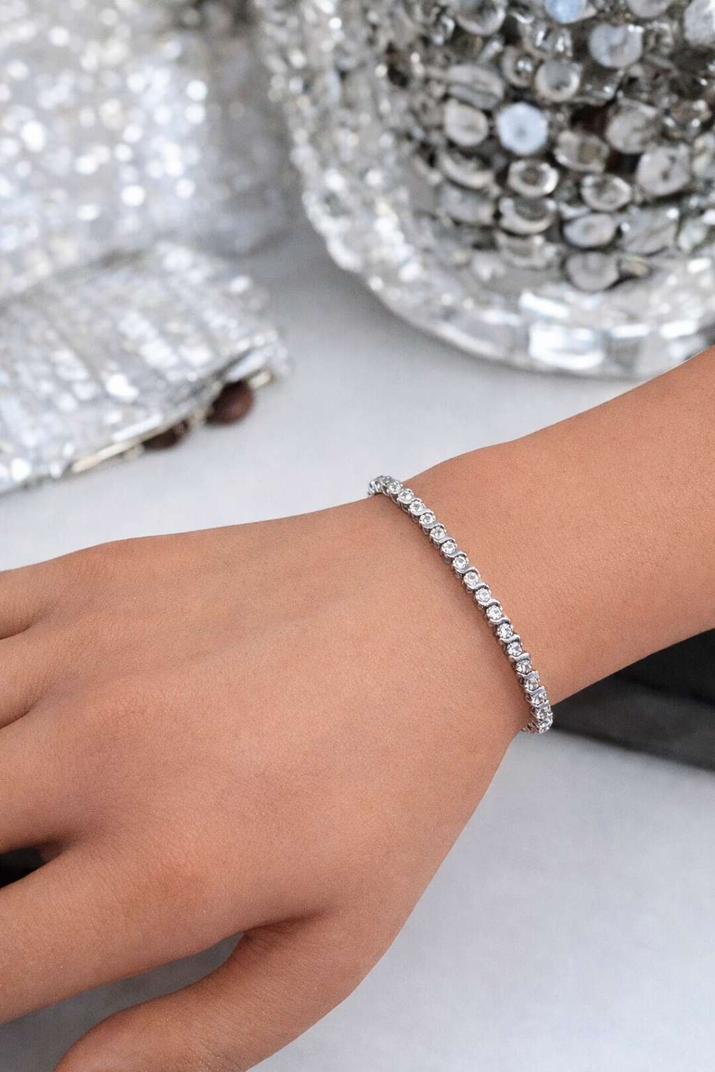 Bracelet Élégance Cristalline – Argent 925 Rhodié & Swarovski® Elements