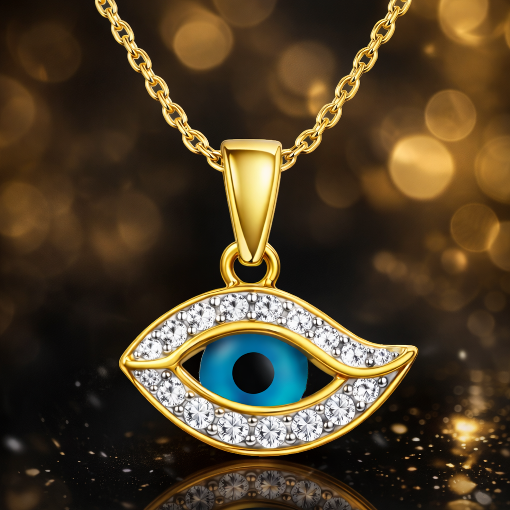 Collier Œil Protecteur – Plaqué Or 18 Carats