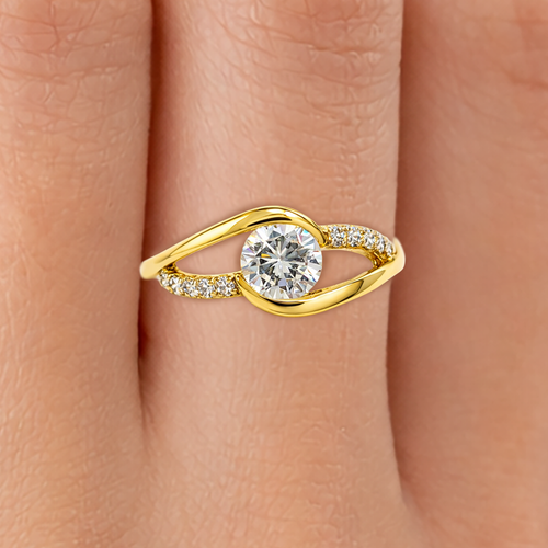Bague Éclat – Plaqué Or 18 Carats & Zirconium