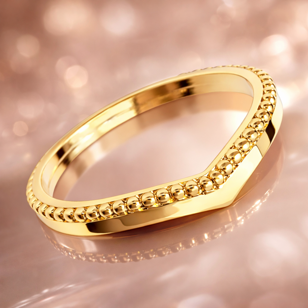 Bague Élégance Sculptée – Plaqué Or 18 Carats