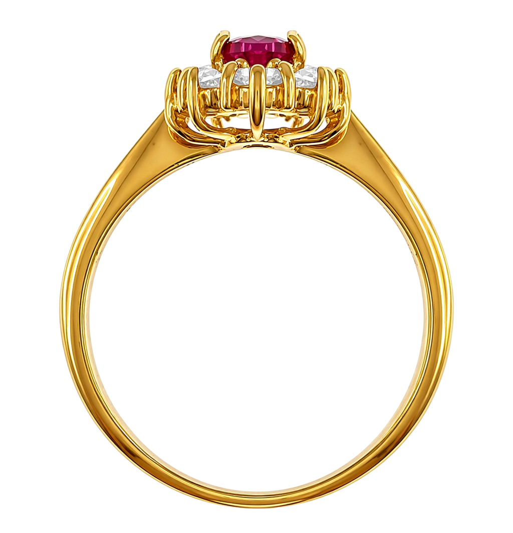 Bague Éclat Rubis – Plaqué Or 18 Carats