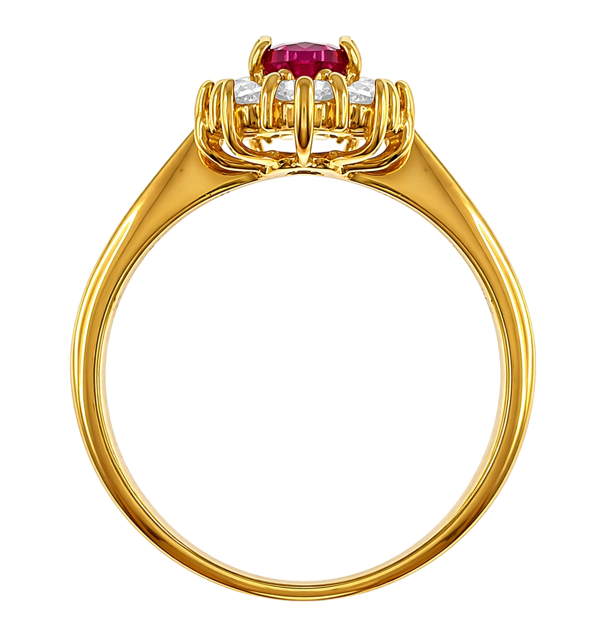 Bague Éclat Rubis – Plaqué Or 18 Carats