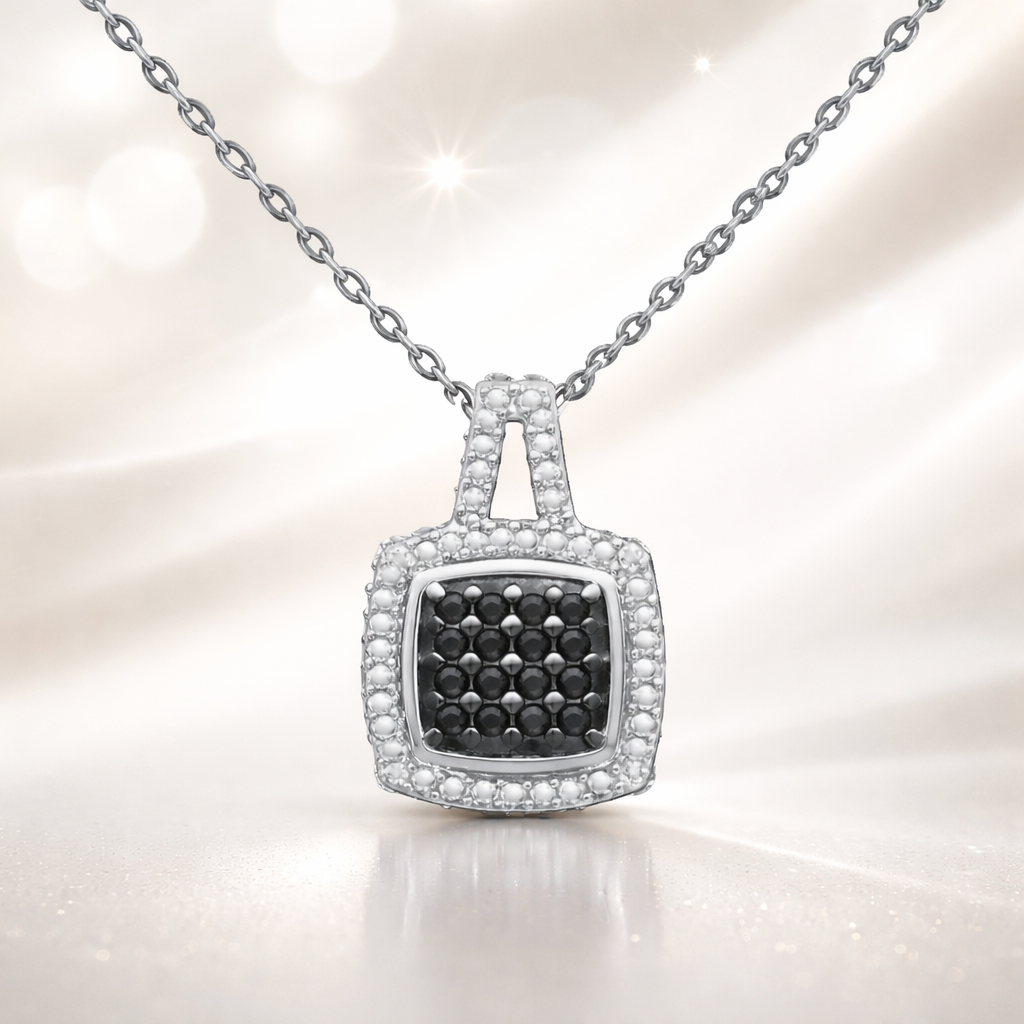 Collier Argent 925 Rhodié & Zirconium – Élégance Intemporelle