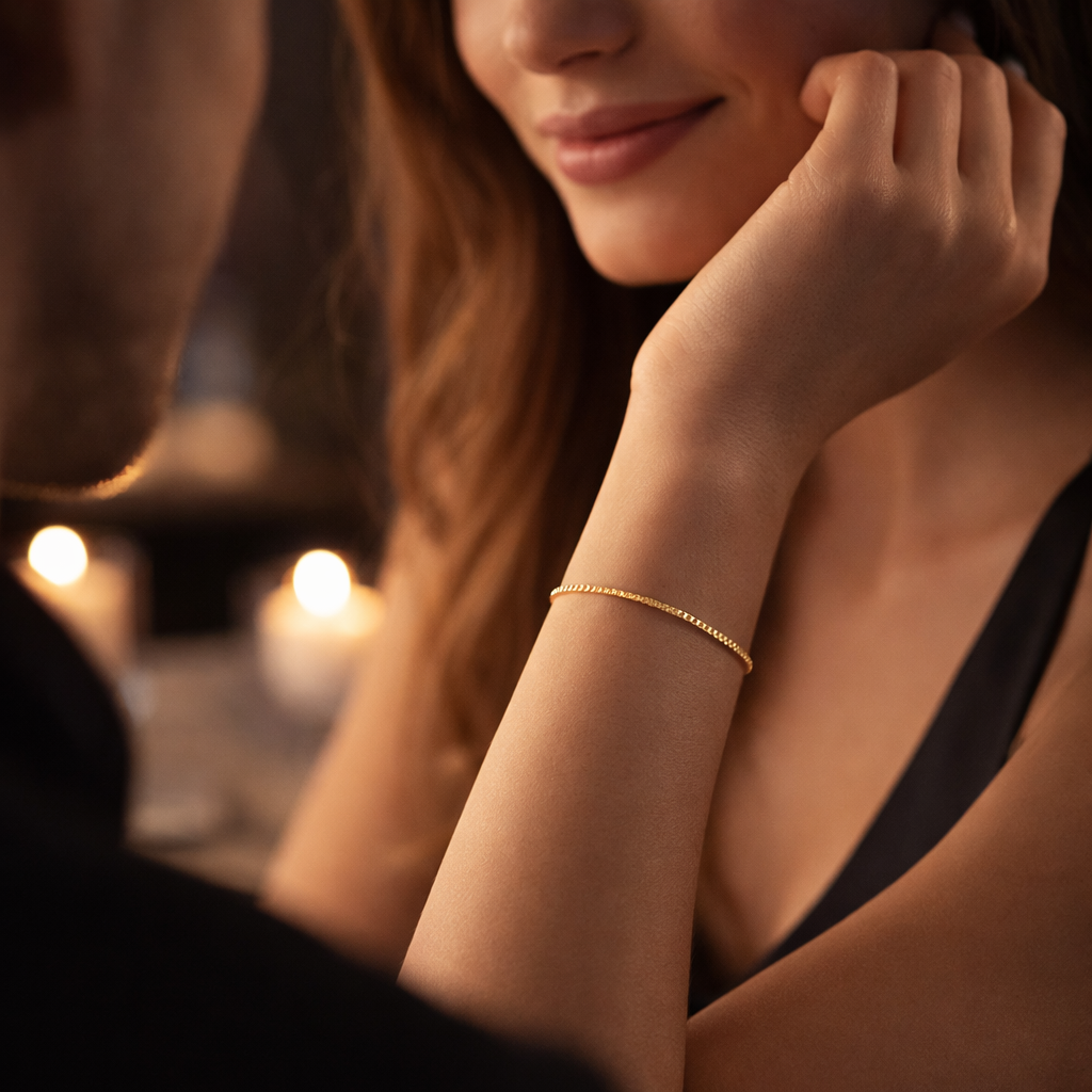 Bracelet Jonc Texturé Plaqué Or 18 Carats