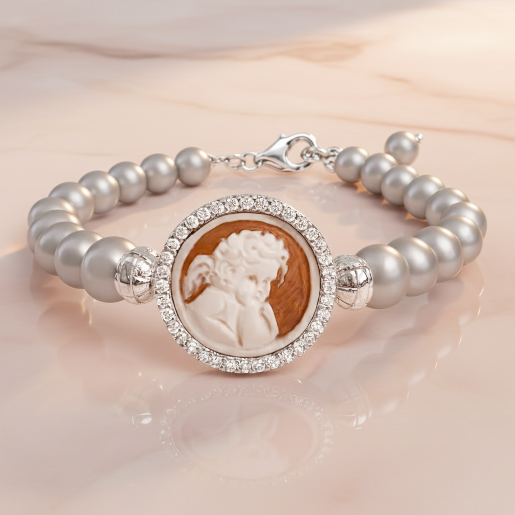 Bracelet Ange – Argent 925 Rhodié & Perles Grises