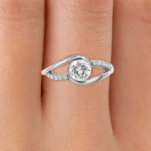 Bague Éclat – Argent 925 Rhodié & Zirconium