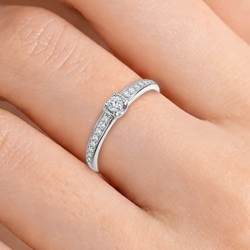 Bague Argent 925 Rhodié & Zirconium – Élégance Intemporelle