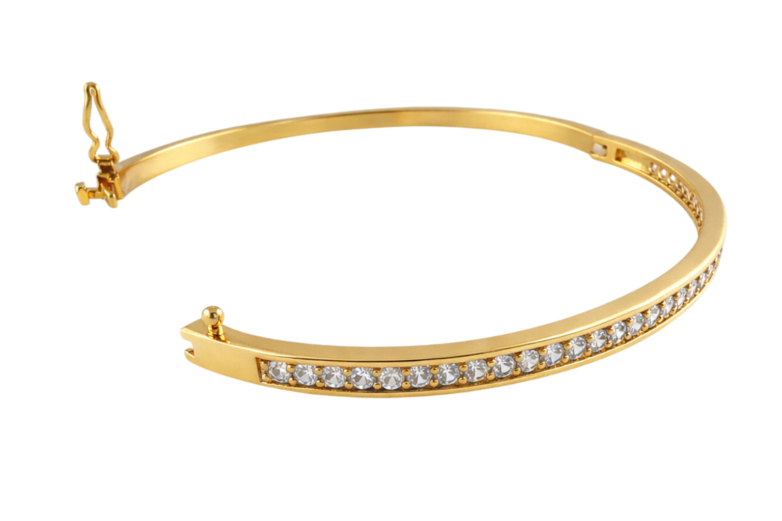 Bracelet Jonc Luxuria – Plaqué Or 18 Carats & Zirconium