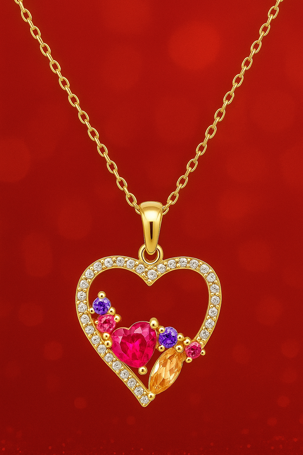 Collier Cœur Élégance – Plaqué Or