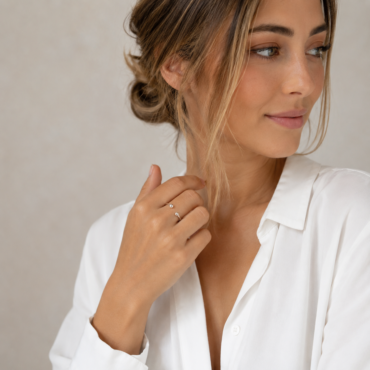 Bague ouverte Orinae – Argent 925 rhodié