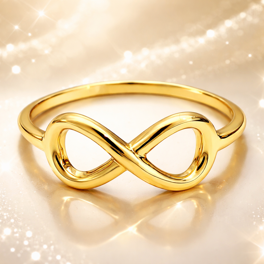 Bague Infini Plaqué Or 18 Carats – Élégance Intemporelle