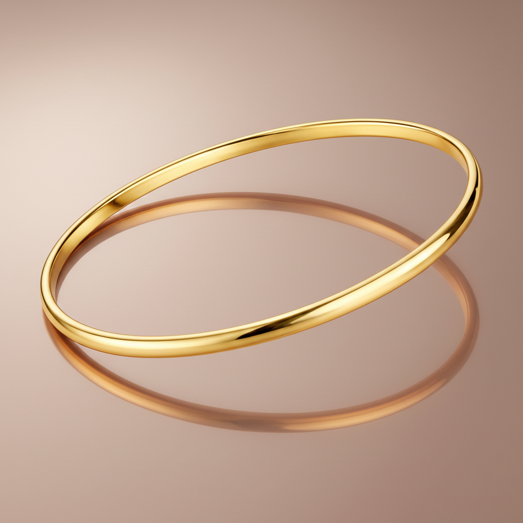 Bracelet Jonc Plaqué Or 18 Carats