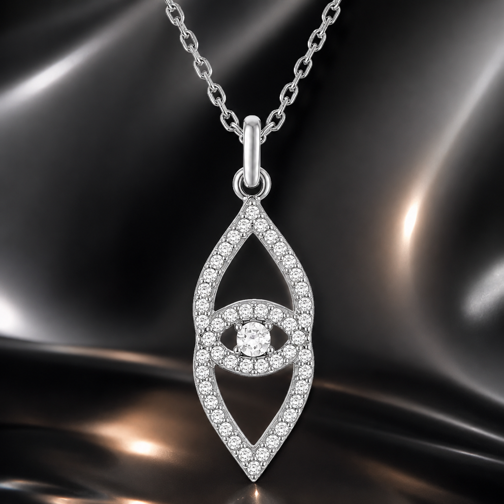 Collier Élégance Argent 925 Rhodié & Zirconiums