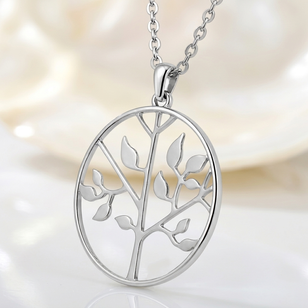 Collier Arbre de Vie en Argent 925 Rhodié
