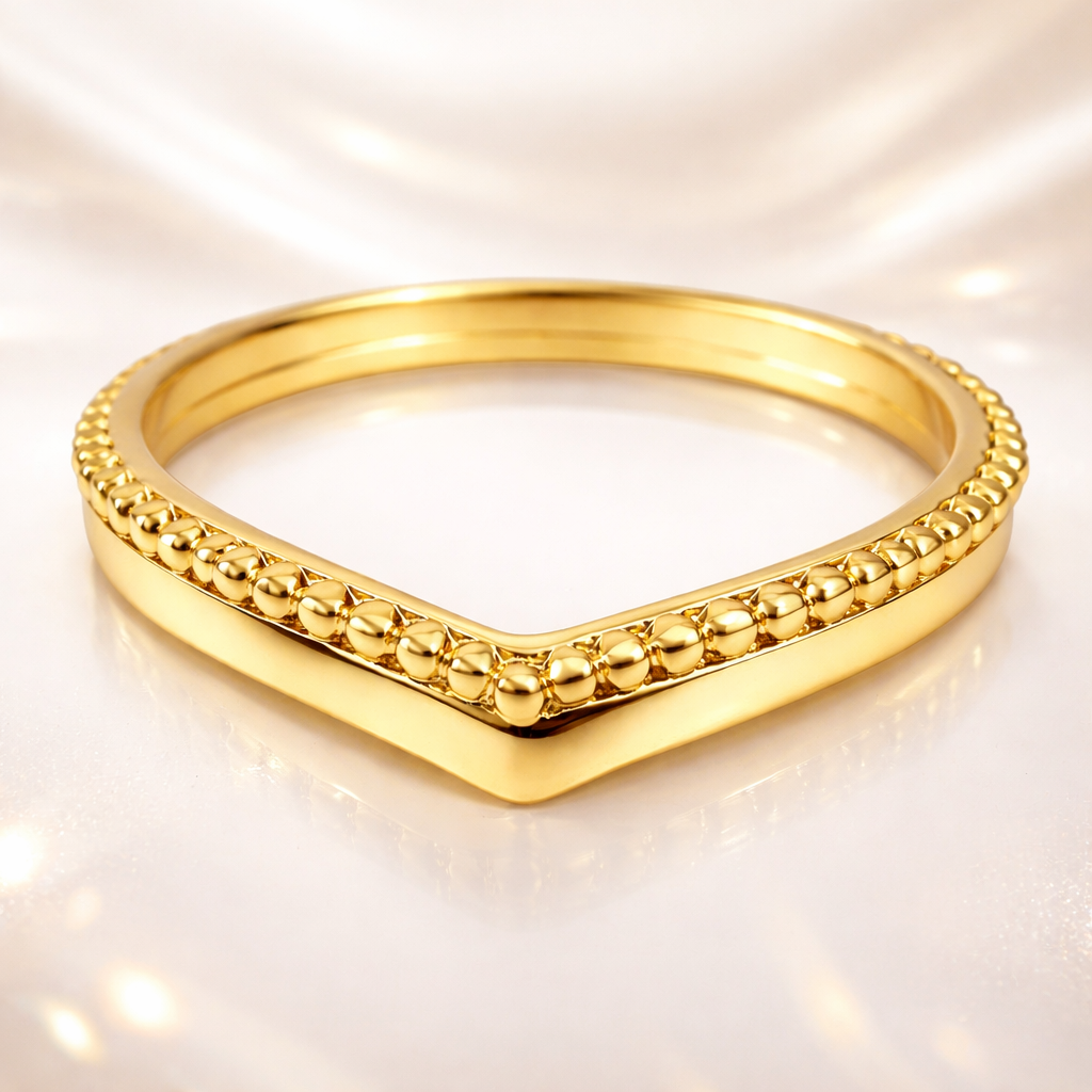 Bague Élégance Sculptée – Plaqué Or 18 Carats