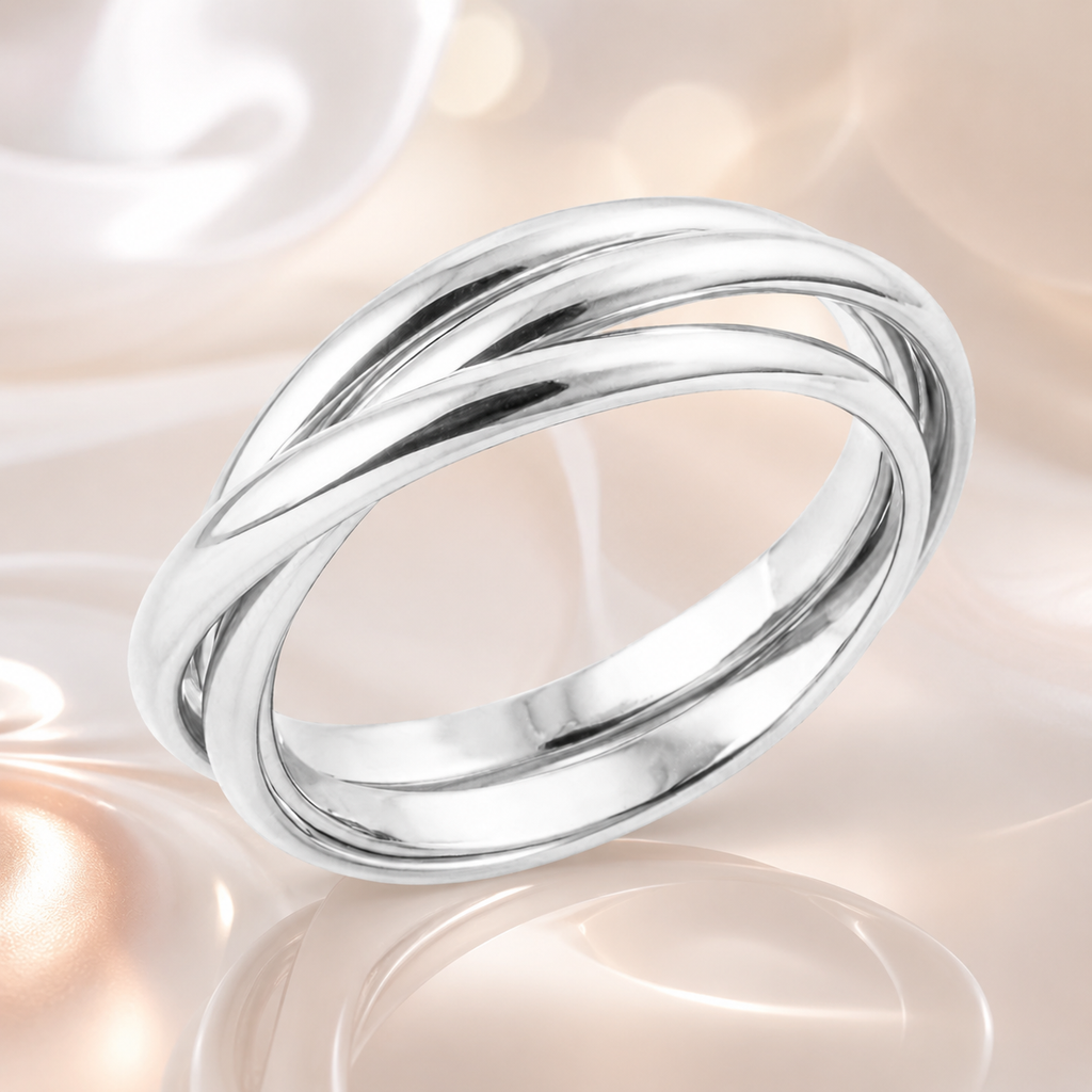 Bague 3 Anneaux Croisés en Argent 925 – Minimaliste & Élégante