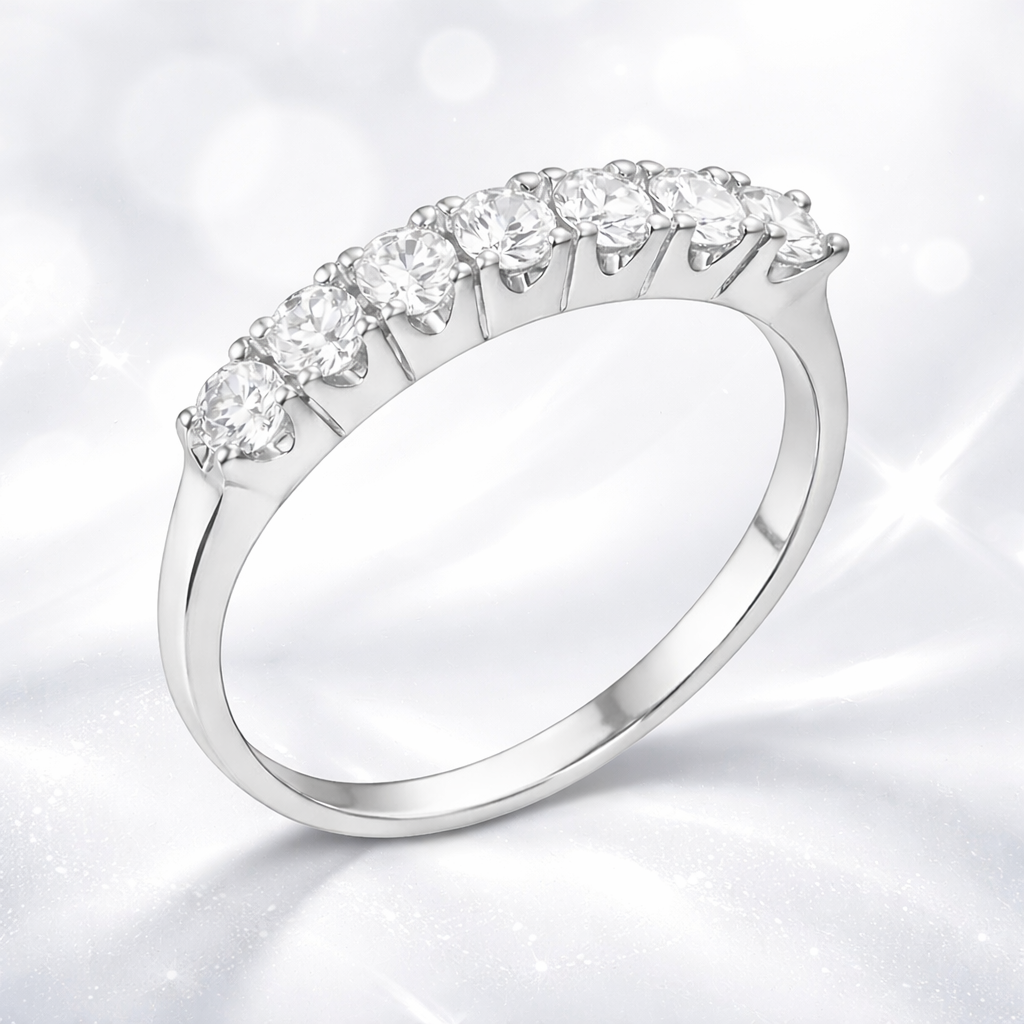 Bague Zirconia Élégance – Argent 925 Rhodié & Zirconiums 3 mm