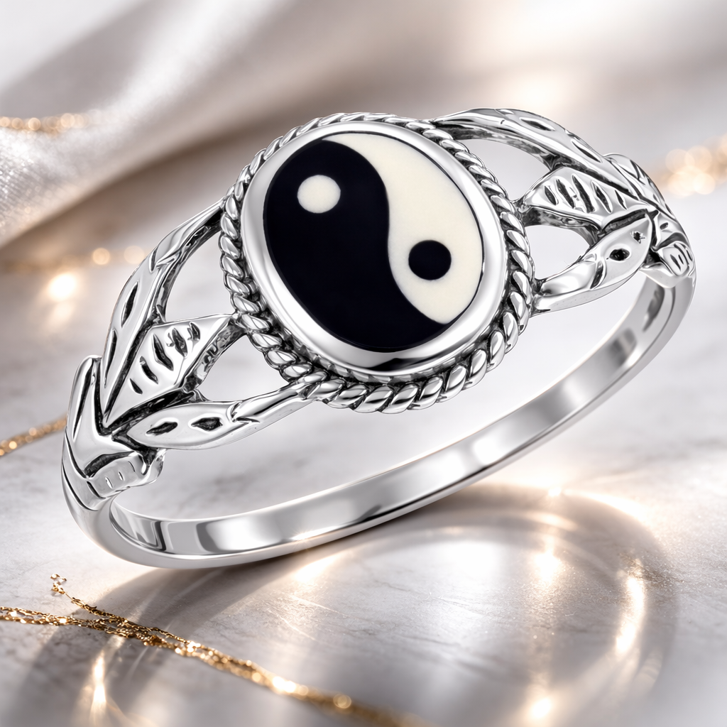Bague Yin Yang en Argent 925