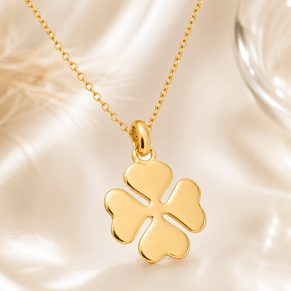 Collier Trèfle Plaqué Or Jaune 18 Carats – Orinae