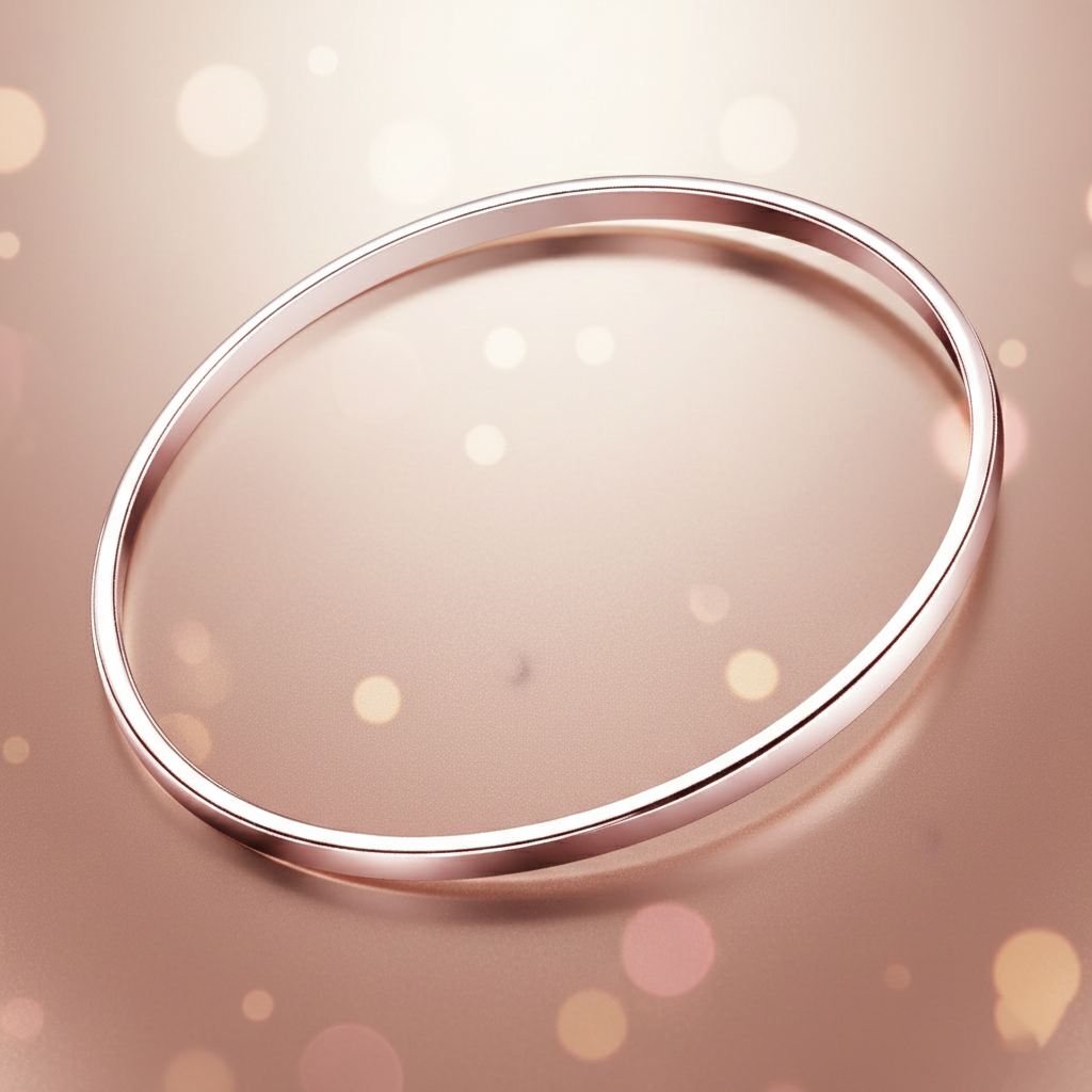 Bracelet Jonc Minimaliste en Argent 925 Rhodié