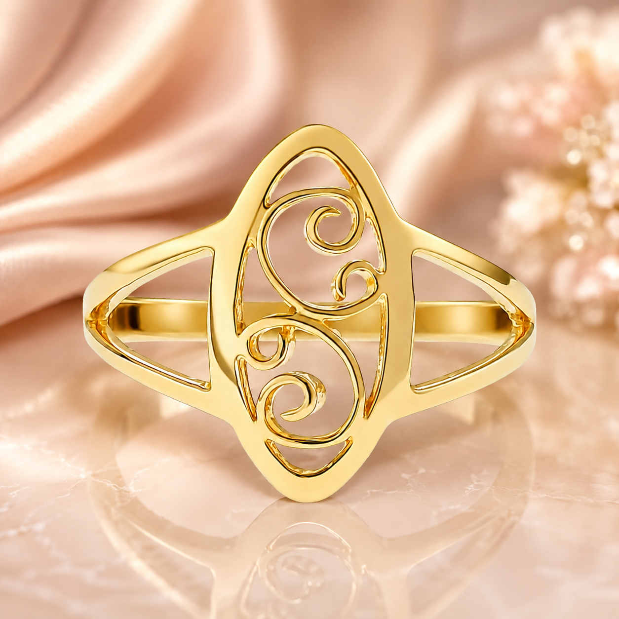Bague Arabesque – Plaqué Or 18 Carats