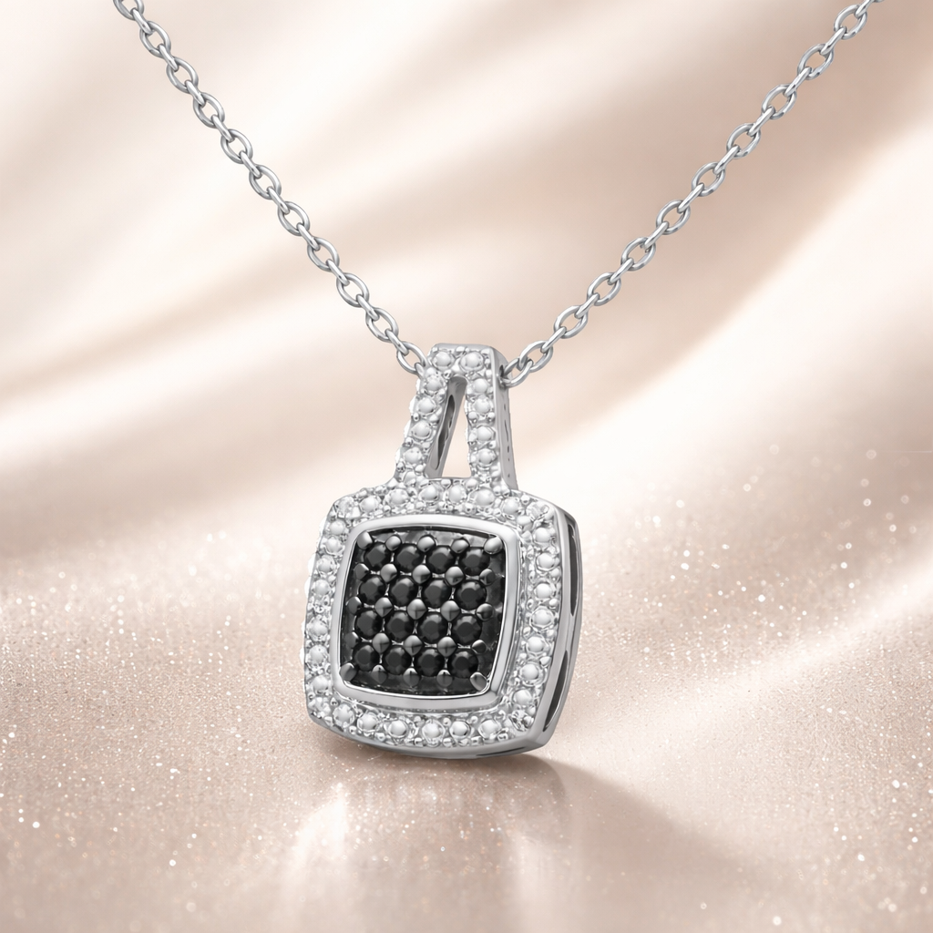 Collier Argent 925 Rhodié & Zirconium – Élégance Intemporelle