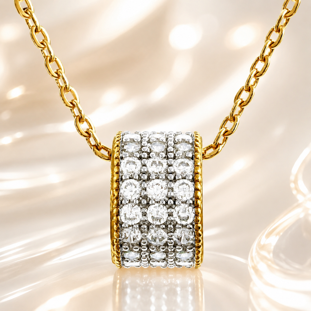 Collier Éclat Pavé – Plaqué Or 18 Carats & Zirconiums
