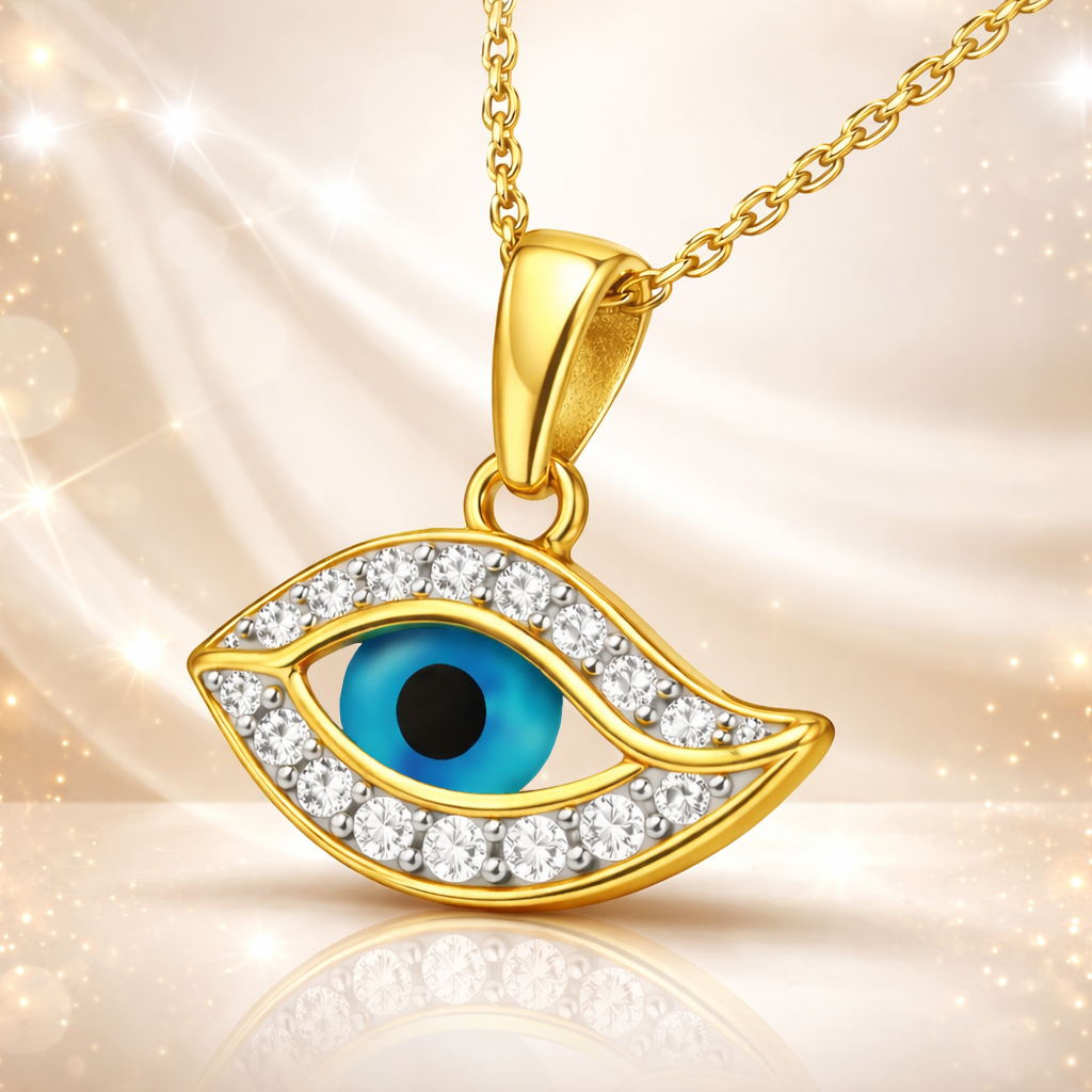 Collier Œil Protecteur – Plaqué Or 18 Carats