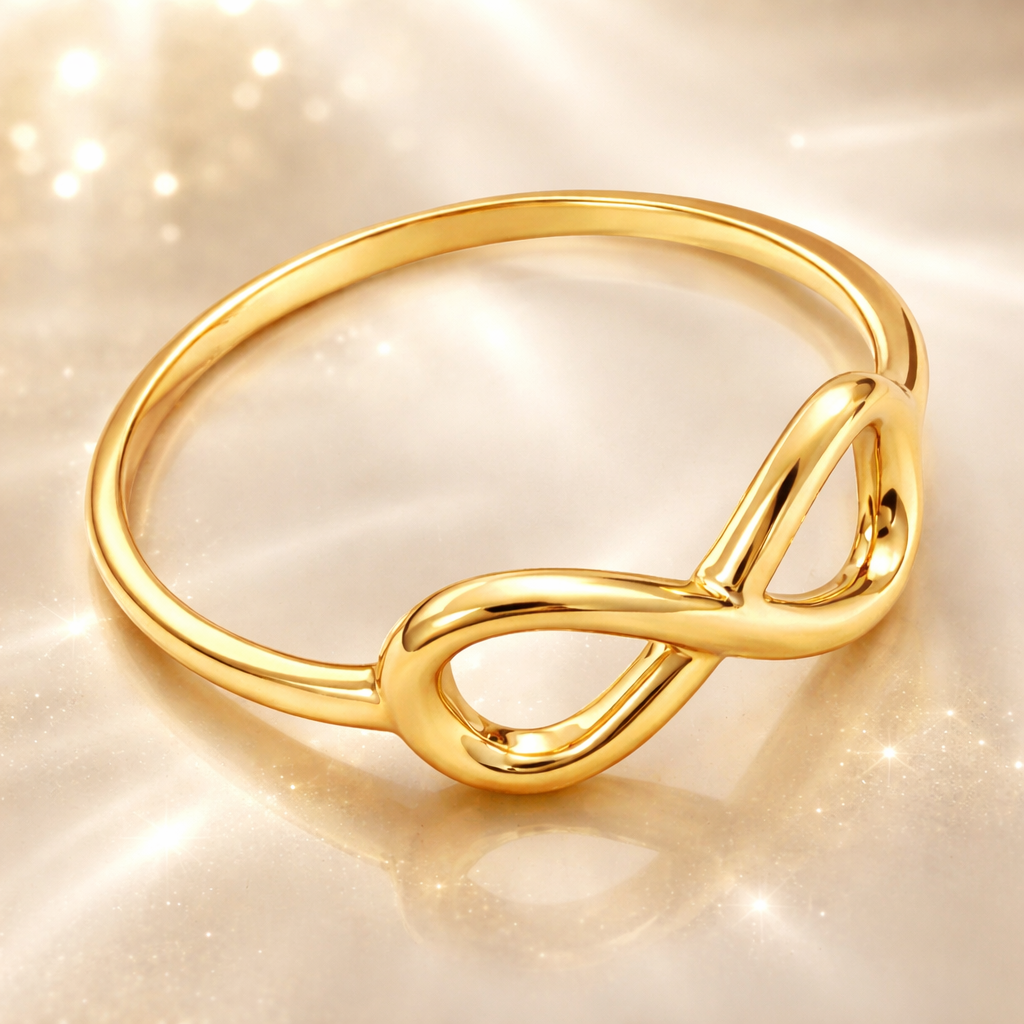 Bague Infini Plaqué Or 18 Carats – Élégance Intemporelle