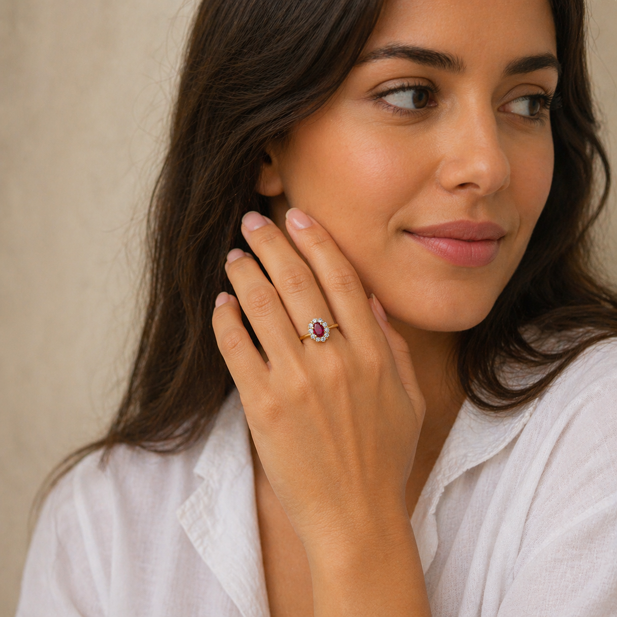 Bague Éclat Rubis – Plaqué Or 18 Carats