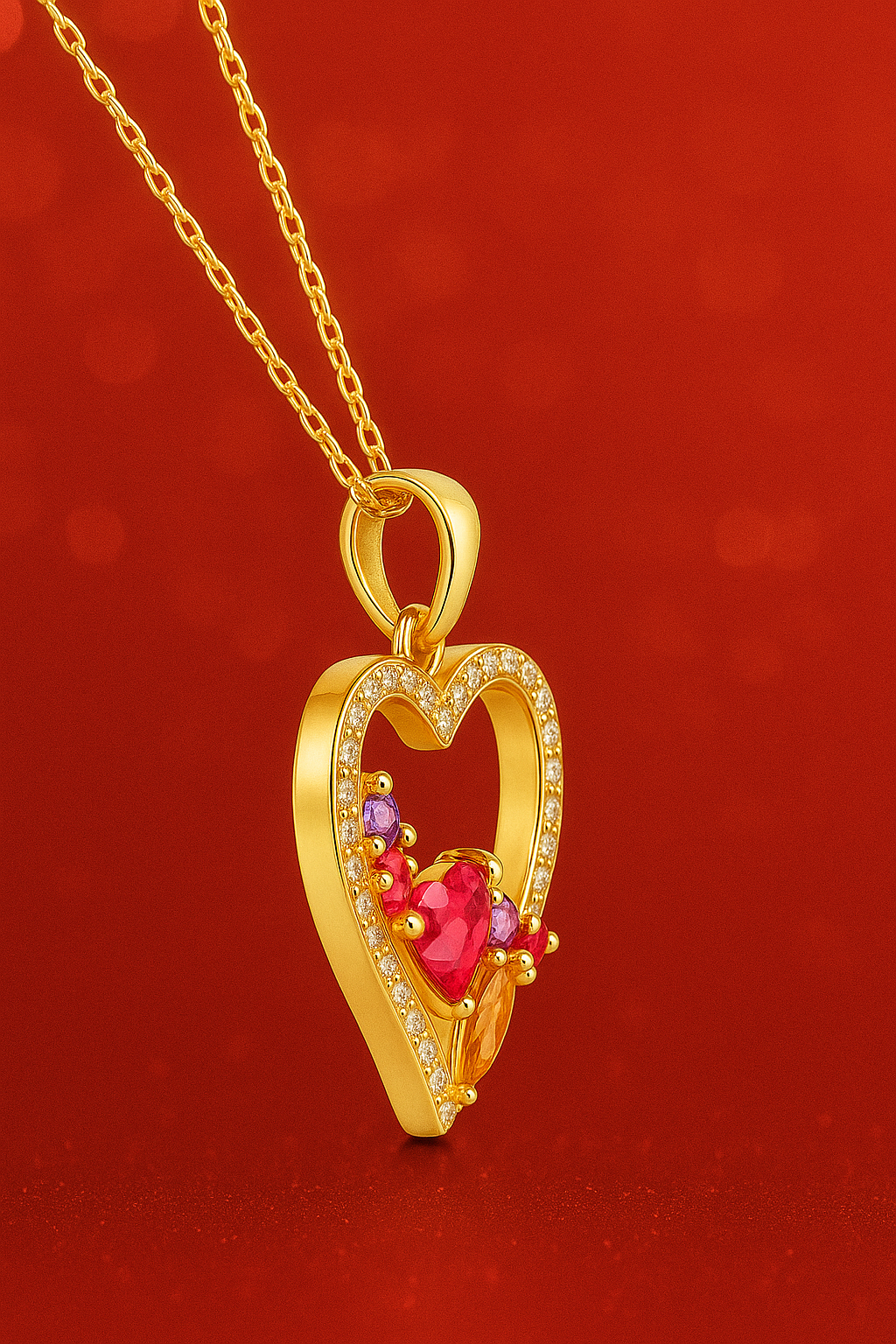 Collier Cœur Élégance – Plaqué Or